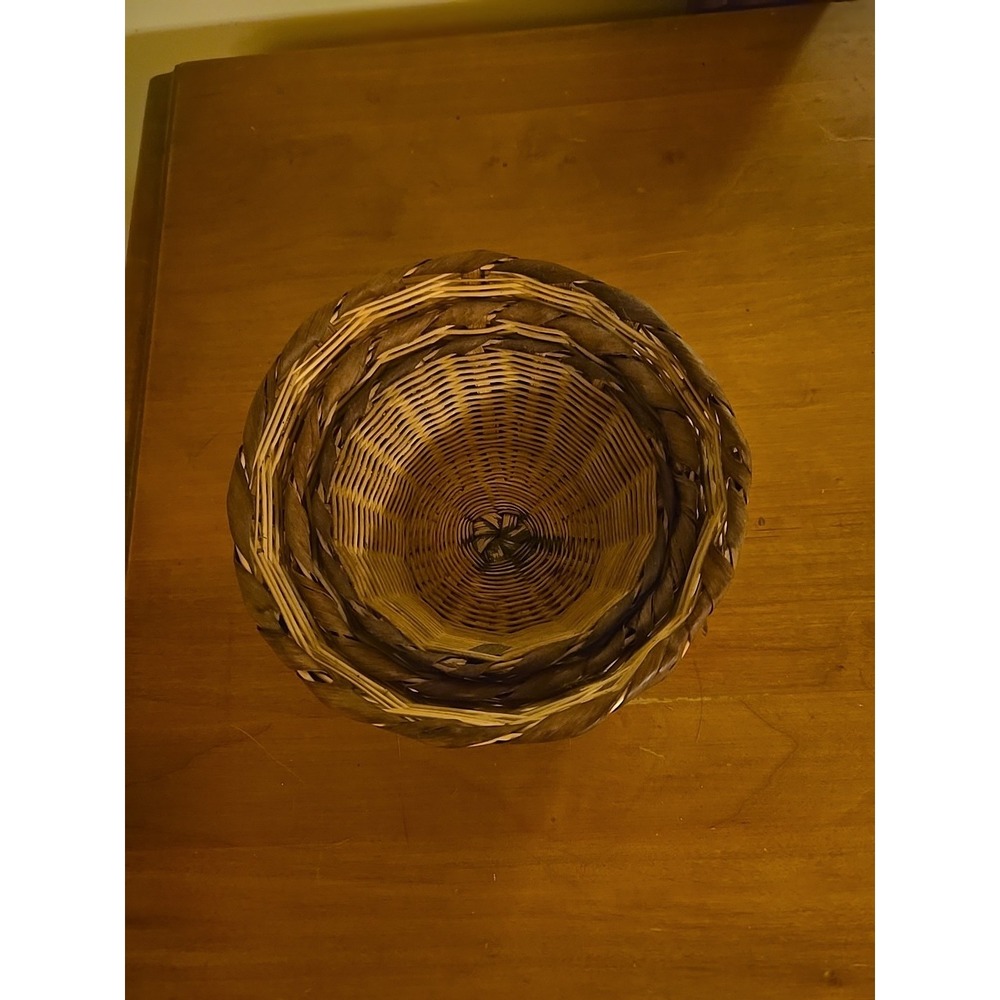 set of three two-tone wicker nesting baskets - Picture 5 of 6